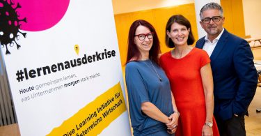 Initiatoren von #lernenausderkrise (v.l. n. r.) Margit Berner, Katharina Sigl, Thomas Dorner